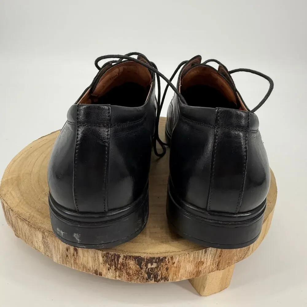 G-Defy Mens Martin Oxford Dress Shoes 12 Black Leather Orthotic Classic